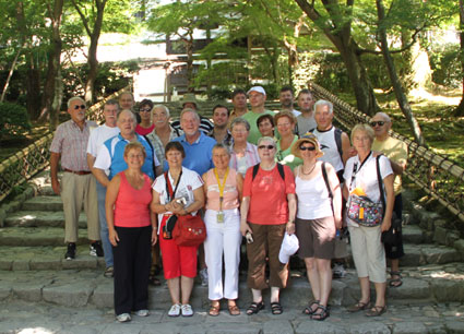 Unsere Reisegruppe im Ryoanji Tempel