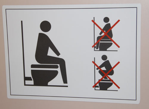 Hinweise zur Toilettenbenutzung